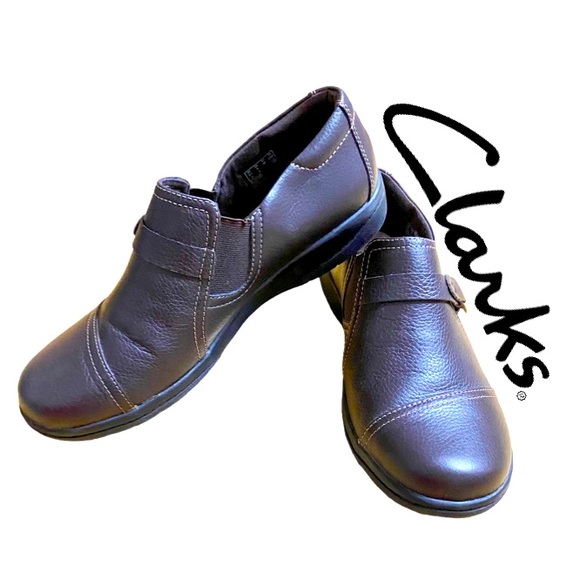 CLARKS Cheyn Fame Leather Slip On Women’s Size 8 - Picture 1 of 9